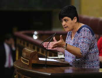 Marian Beitialarrangoitia, portavoz de EH Bildu, hoy en el Congreso. (J.DANAE/ARGAZKI PRESS)