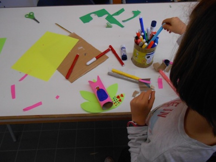 Imagen de un taller realizado en el Museo de Educación Ambiental. (AYUNTAMIENTO DE IRUÑEA)