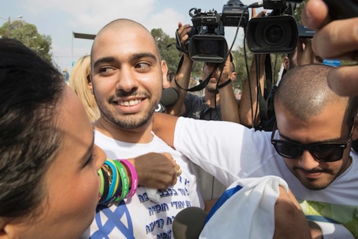 Elor Azaria soldadu israeldarra, espetxe atarian. (Jack GUEZ/AFP)