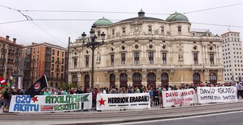 Protesta para reclamar la puesta en libertad de David Rincón. (@interabend)
