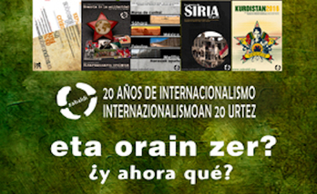 Cartel de la Semana de Solidaridad Internacionalista de Zabaldi en Iruñea.