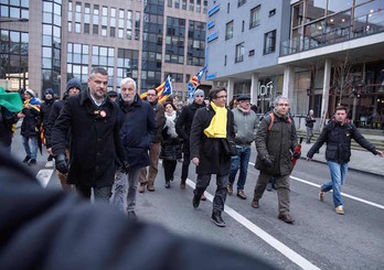 Carle Puigdemont, la pasada semana en las calles de Bruselas. (RICCARDO PAREGGIANI / AFP)
