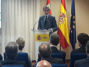 El ministro Iñigo de la Serna, este jueves en Burgos. (@idlserna)