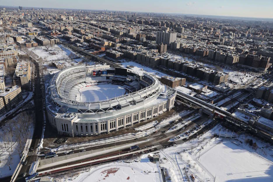 Vista aérea del Yankee Stadium de Nueva York. (JOHN MOORE / AFP)