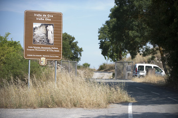 Entrada al yacimiento de Iruña Veleia, en Araba. (Juanan RUIZ / ARGAZKI PRESS)