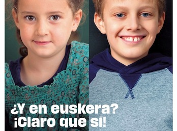 Campaña de impulso al euskara, para el periodo de prematriculación.. 