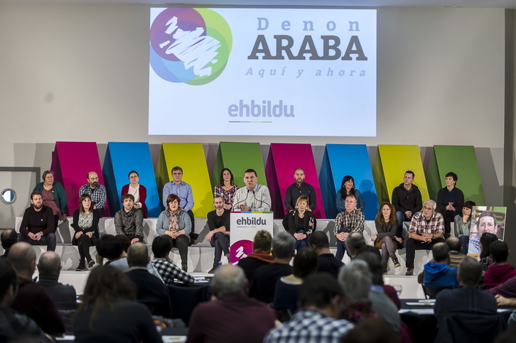 Acto de cierre del proceso trasformador de EH Bildu y presentación de la Nueva Mesa Política en Araba. (Jaizki FONTANEDA / ARGAZKI PRESS)