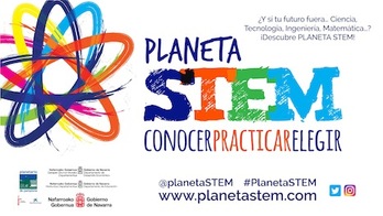 Imagen promocional del proyecto Planeta STEM par fomentar la ciencia entre el alumnado.
