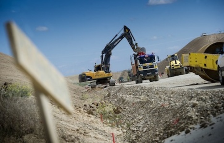 Obras del TAV en Nafarroa, que están paralizadas. (Iñigo URIZ/ARGAZKI PRESS)