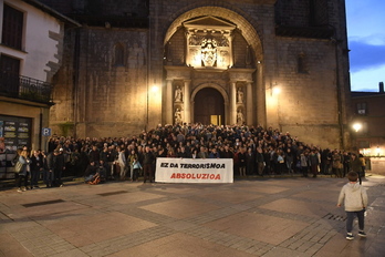 Concentración esta tarde en Errenteria. (Gorka RUBIO / ARGAZKI PRESS)