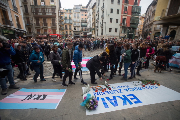 Acto de homenaje a Ekai en Iruñea. (Iñigo URIZ/ARGAZKI PRESS)