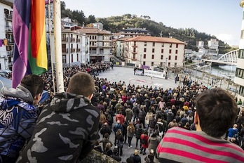 Concentración por Ekai celebrada el sábado en Ondarroa. (Aritz LOIOLA/ARGAZKI PRESS)