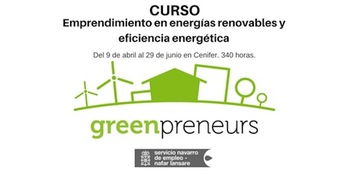 Cartel del curso de emprendimiento verde.