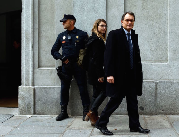 Artur Mas, a su salida del Supremo. (Oscar del POZO/AFP)