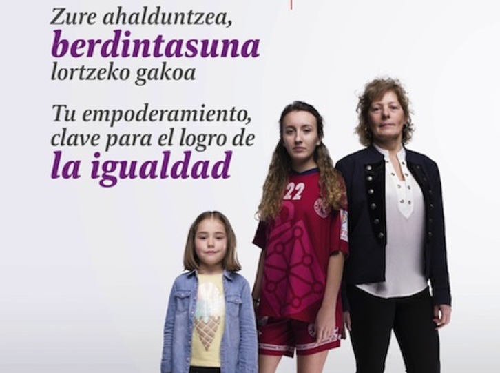 Cartel ilustrativo creado para la campaña del Día Internacional de la Mujer. (GOBIERNO DE NAFARROA)