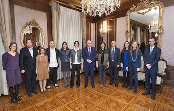 Foto del equipo de gestión del proyecto de eficiencia energética en Nafarroa. (GOBIERNO DE NAFARROA)