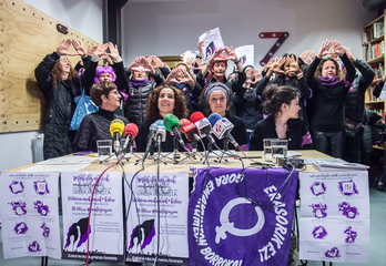 Bizkaiko mugimendu feministak lan, ikasketa, zaintza eta kontsumo greba deitu ditu martxoaren 8rako. (ARGAZKI PRESS)