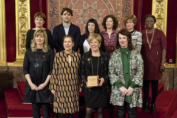 Entrega del Premio Berdinna a Blanca Fernández. (GOBIERNO DE NAFARROA)