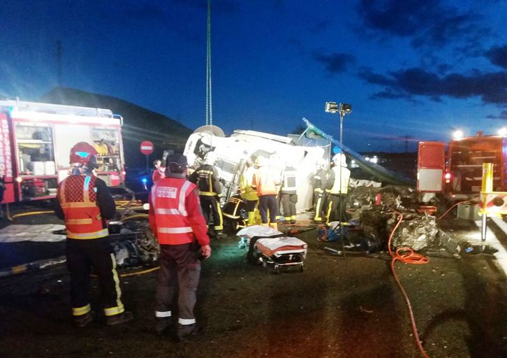 El accidente ha tenido lugar en la AP-15. (Policía Foral)