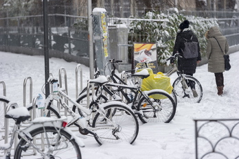 Imagen de Gasteiz en la nevada del 28 de febrero. (Juanan RUIZ/FOKU)