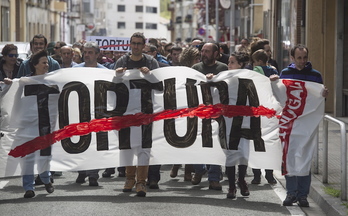 Movilización contra la tortura en Burlata, en 2016. (FOKU)