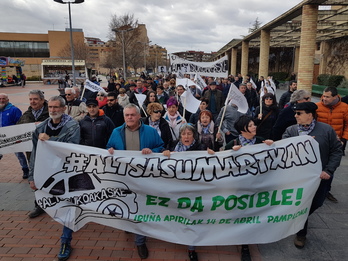 La gira de los vecinos de Altsasu ha llegado a Tutera. (Altsasu Gurasoak)