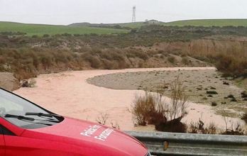 Los ríos se encuentran en prealerta en varios puntos de Nafarroa. (Policía Foral)