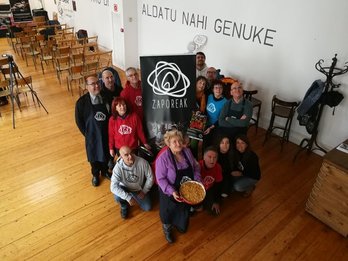 Participantes en Zaporeak, hoy en Iruñea. (@MartxeloDiaz)