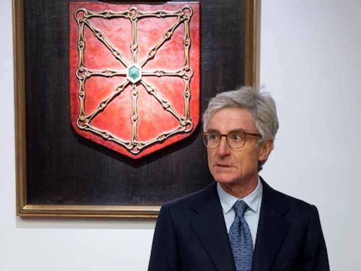 Enrique Goñi, durante su comparecencia en la comisión de investigación sobre la CAN. (Iñigo URIZ/FOKU)