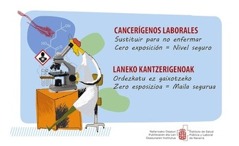 Cartel sobre el cáncer en el ámbito laboral. (GOBIERNO DE NAFARROA)