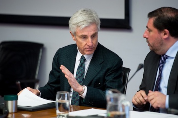 Goñi, durante una comparecencia en el Parlamento. (Iñigo URIZ/FOKU)