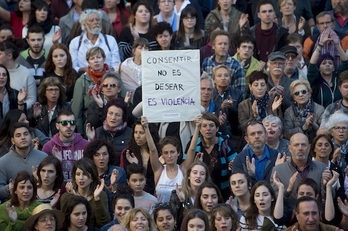 Las movilizaciones no han cesado desde que se conociera la sentencia de ‘la Manada’. (Iñigo URIZ/FOKU)