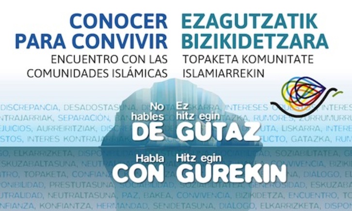 Cartel de las jornadas ‘Conocer para convivir. Encuentro con las comunidades islámicas’.