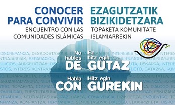 Cartel de las jornadas ‘Conocer para convivir. Encuentro con las comunidades islámicas’.