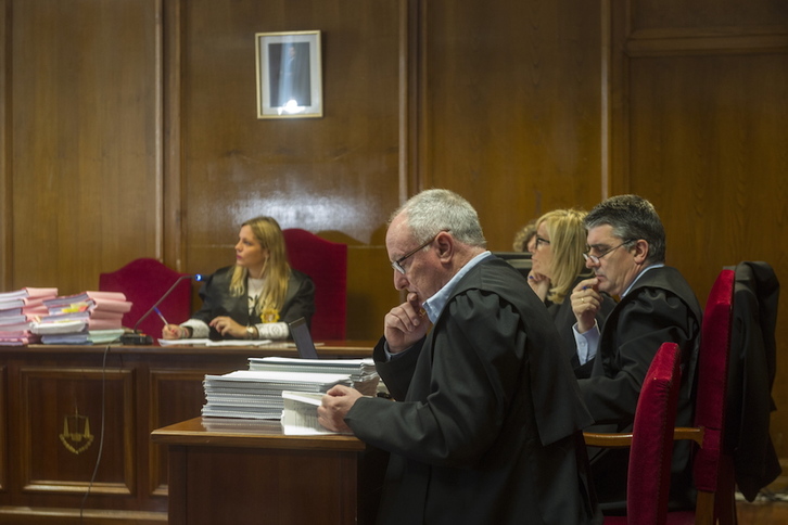 Imagen de la primera sesión del juicio por las aportaciones voluntarias de Fagor. (Juanan RUIZ / FOKU)