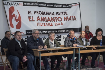 Presentación de Adavan, que agrupa a los afectados por el amianto en Nafarroa. (Jagoba MANTEROLA/FOKU)