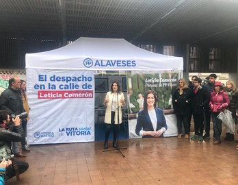 Leticia Comerón, portavoz del PP en el Ayuntamiento de Gasteiz. (@LeticiaComeron)