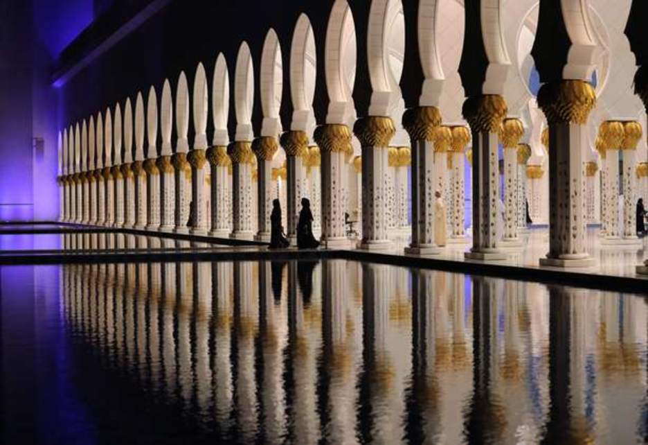 Espectacular mezquita en Abu Dhabi. (KARIM SAHIB / AFP)