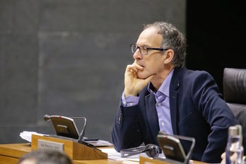 Adolfo Araiz, portavoz de EH Bildu en el Parlamento de Nafarroa