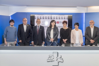 Eusko Ikaskutza ha presenteado los procesos participativos en torno a los trabajos de la Ponencia sobre el Nuevo Estatus. (Juanan RUIZ / FOKU)