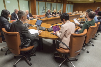 Reunión de la Ponencia de Autogobierno, esta mañana. (Juanan RUIZ/FOKU)