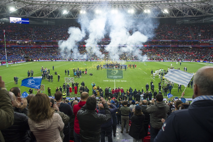 Final de la Champions de rugby entre Leinster y racing 92 en San Mamés. (Monika DEL VALLE / FOKU)