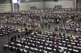 Pruebas de la OPE de Osakidetza en 2015 en el BEC. (Luis JAUREGIALTZO/FOKU)