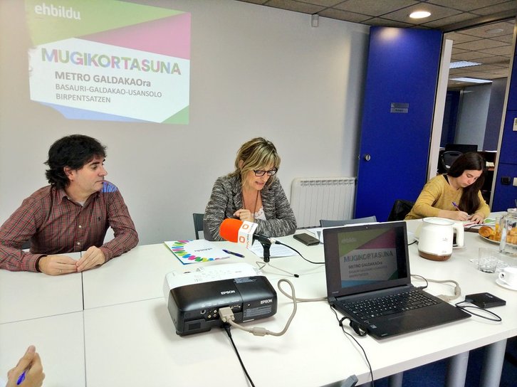 Presentación de la propuesta de EH Bildu para llevar el metro a Galdakao. (@ehbildubizkaia)