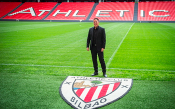 Berizzo en la presentación en San Mamés. (Marisol RAMIREZ /FOKU)