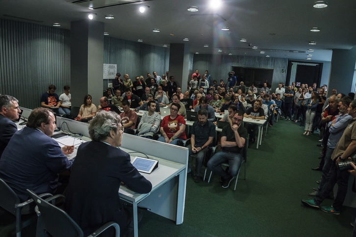 Comparecencia del consejo de Bilbao Basket ante prensa y afición. (Aritz LOIOLA / FOKU)