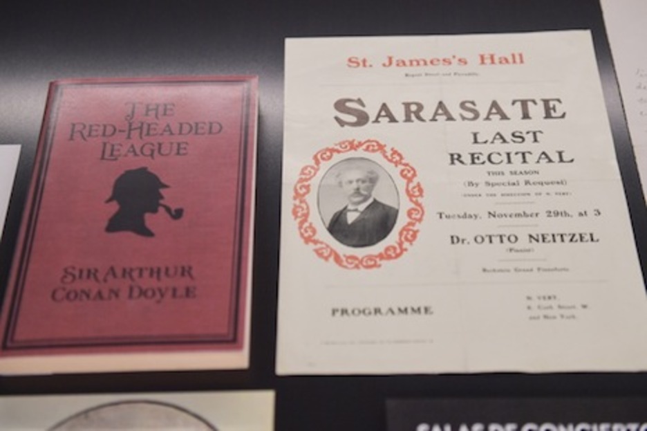 Programa de un recital de Sarasate en Londres que aparece recogido en una novela de Sherlock Holmes. (Idoia ZABALETA/FOKU)