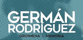 Cartel de la jornada de presentación del estudio sobre Germán Rodríguez.