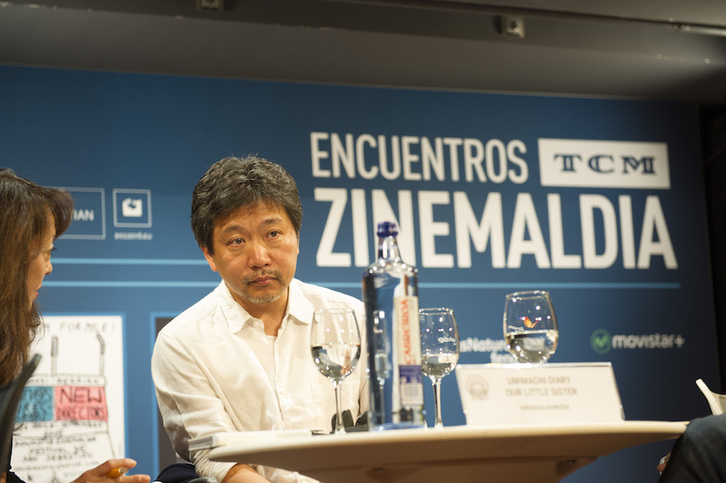 Hirokazu Kore-eda zuzendari japoniarra, 2015ean Zinemaldian. (Gorka RUBIO/FOKU)