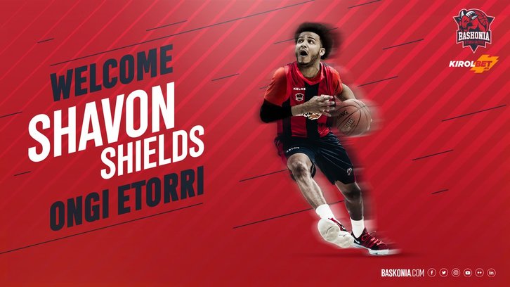 Shavon Shields Baskonian arituko da datozen bi denboraldietan. (@Baskonia)